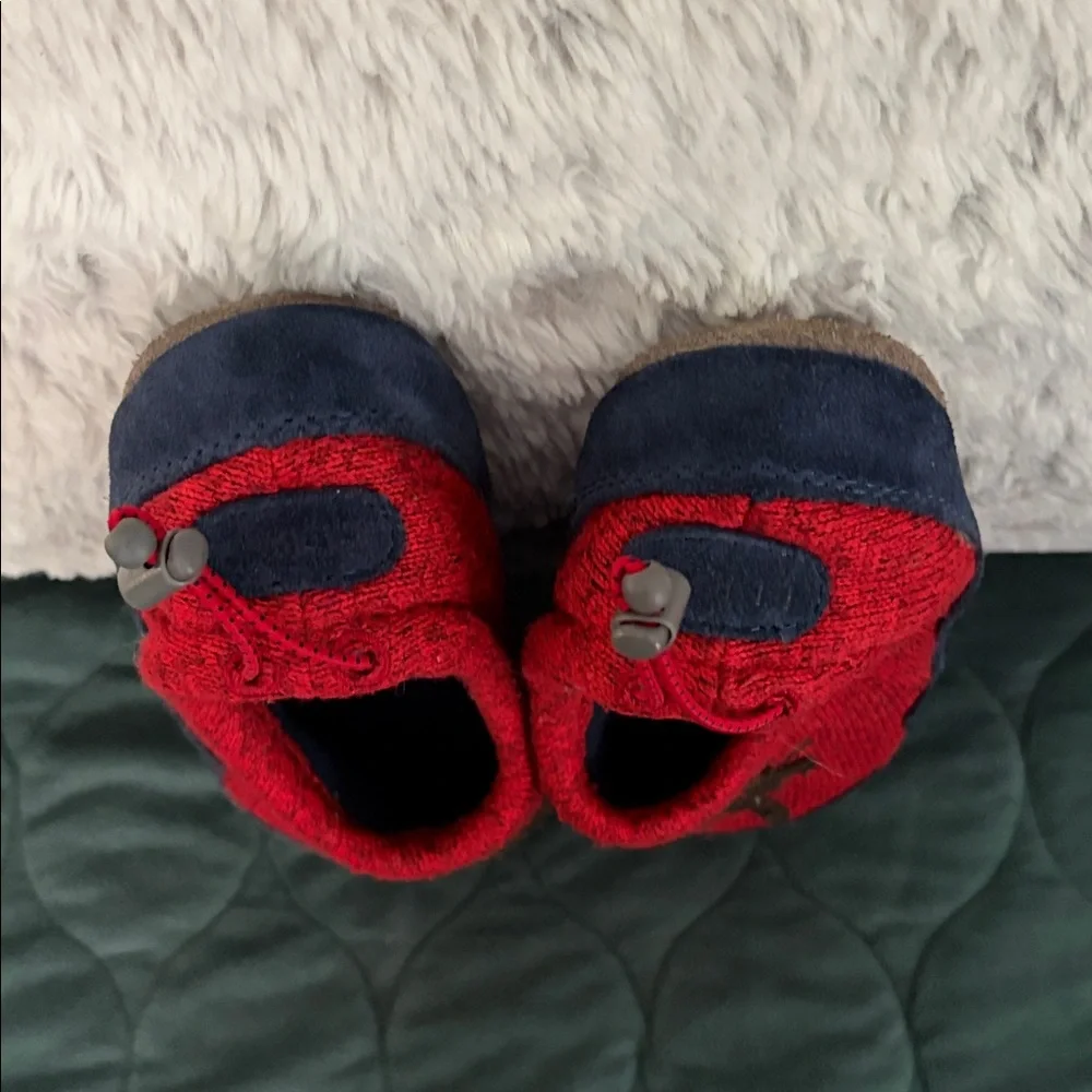 L.L. Bean Red and Brown Slippers